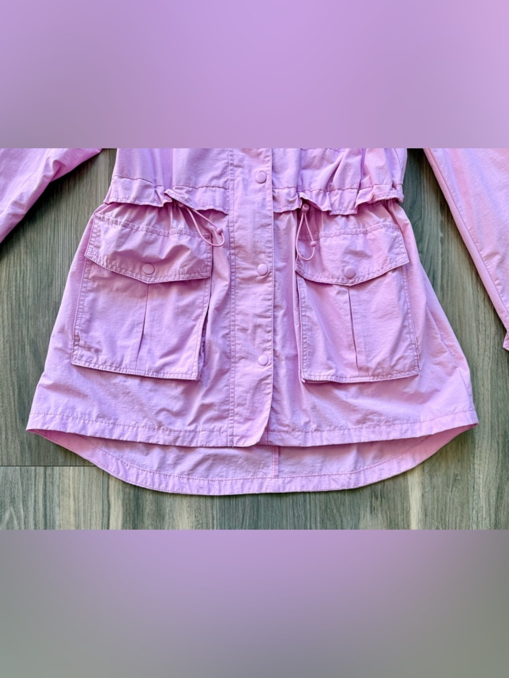 J. Crew Pink Hooded Rain Coat Size S - Picture 4 of 7